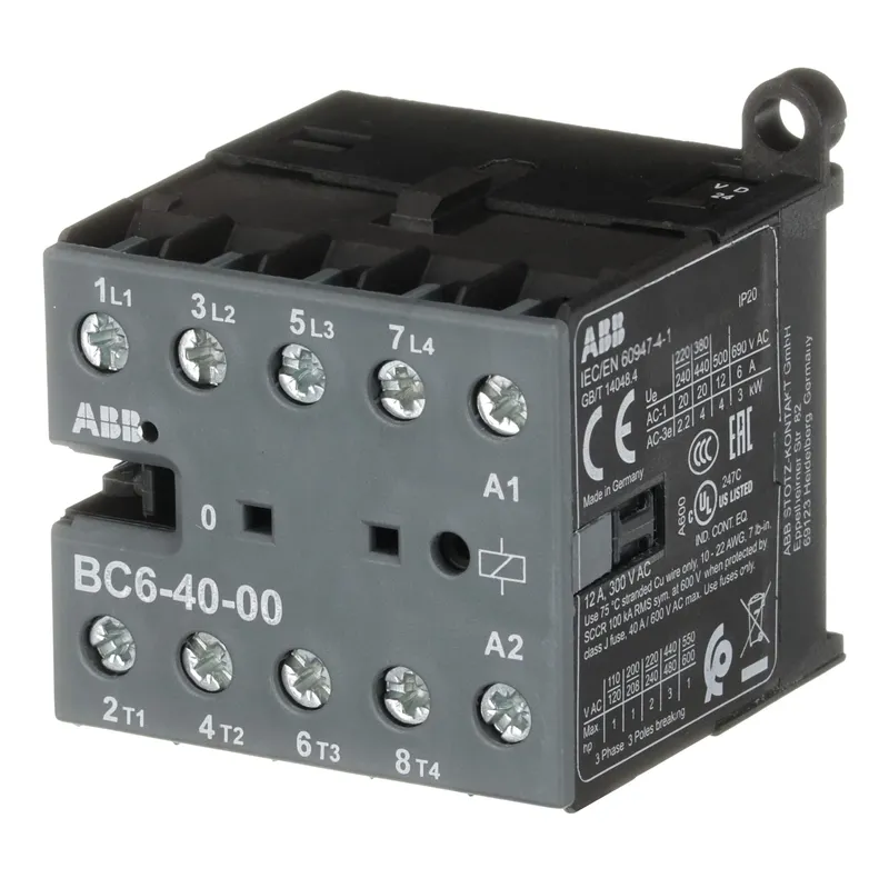 Mini Contactor BC6 24 V DC - 4 NO - 0 NC - Screw Terminals — photo 3 of 4
