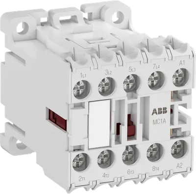 Mini Contactor MC1 220 ... 230 V AC - 4 NO - 0 NC - Ring-Tongue Terminals