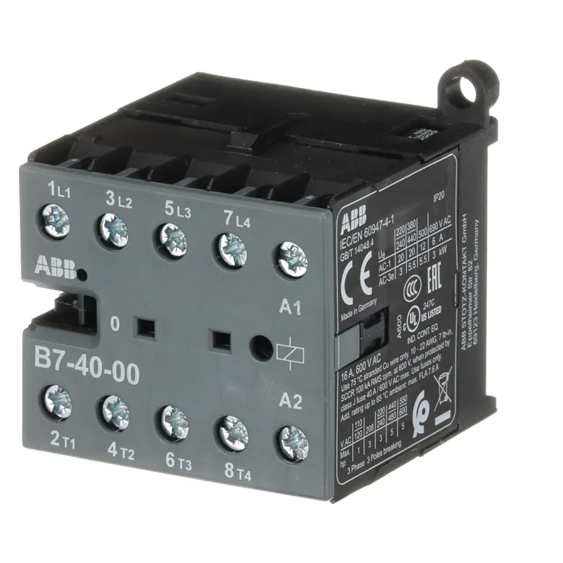 Mini Contactor B7 220 ... 240 V AC - 4 NO - 0 NC - Screw Terminals — photo 3 of 4