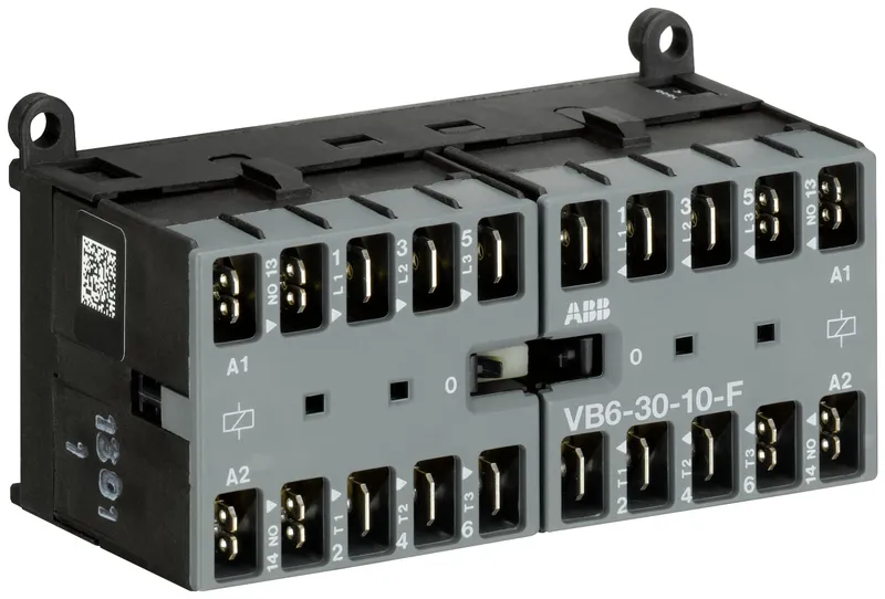 Mini Reversing Contactor VB6 220 ... 240 V AC - 3 NO - 0 NC - Flat-Pin Connections — photo 1 of 2