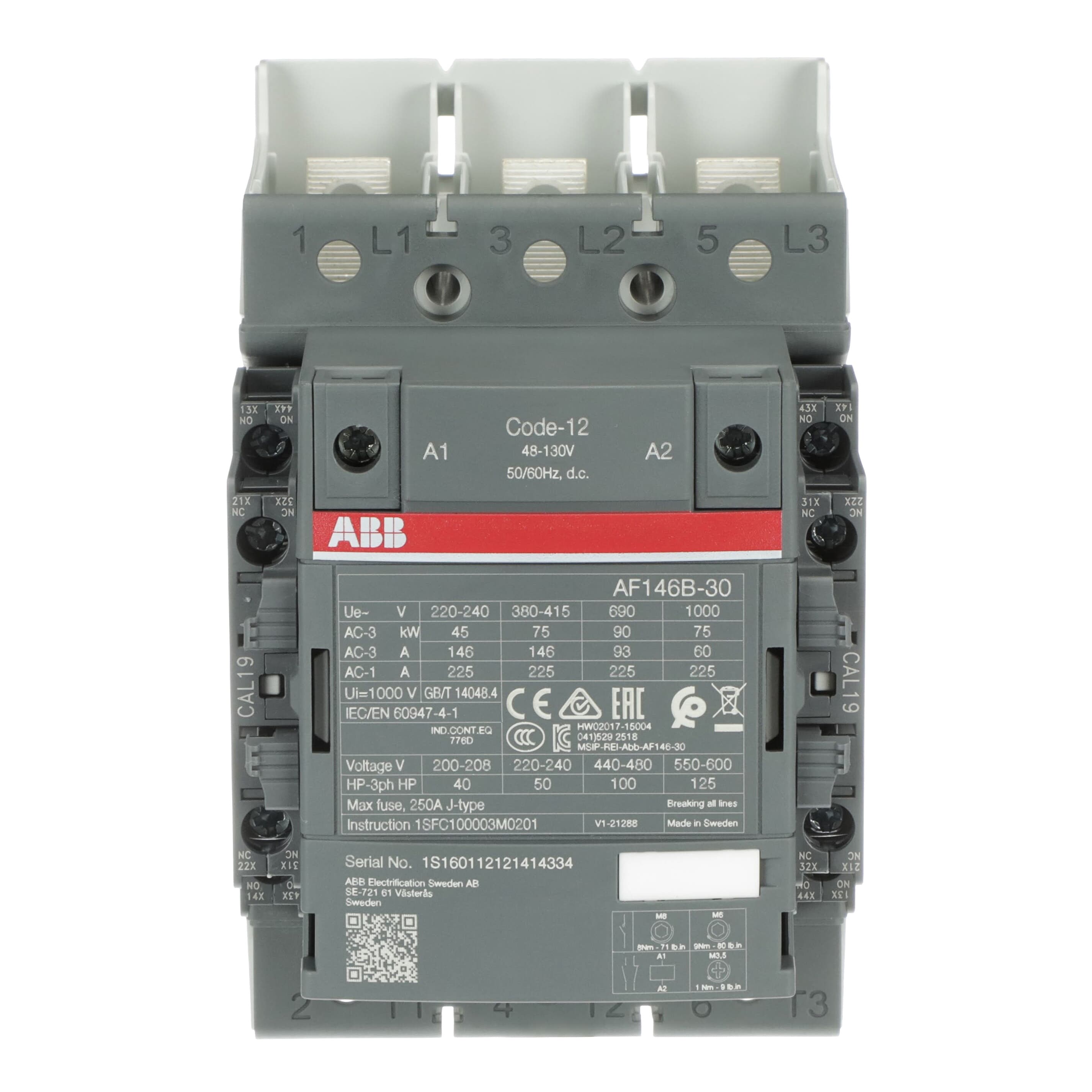 AF146B-30-22-12 Contactor — photo 2 of 4