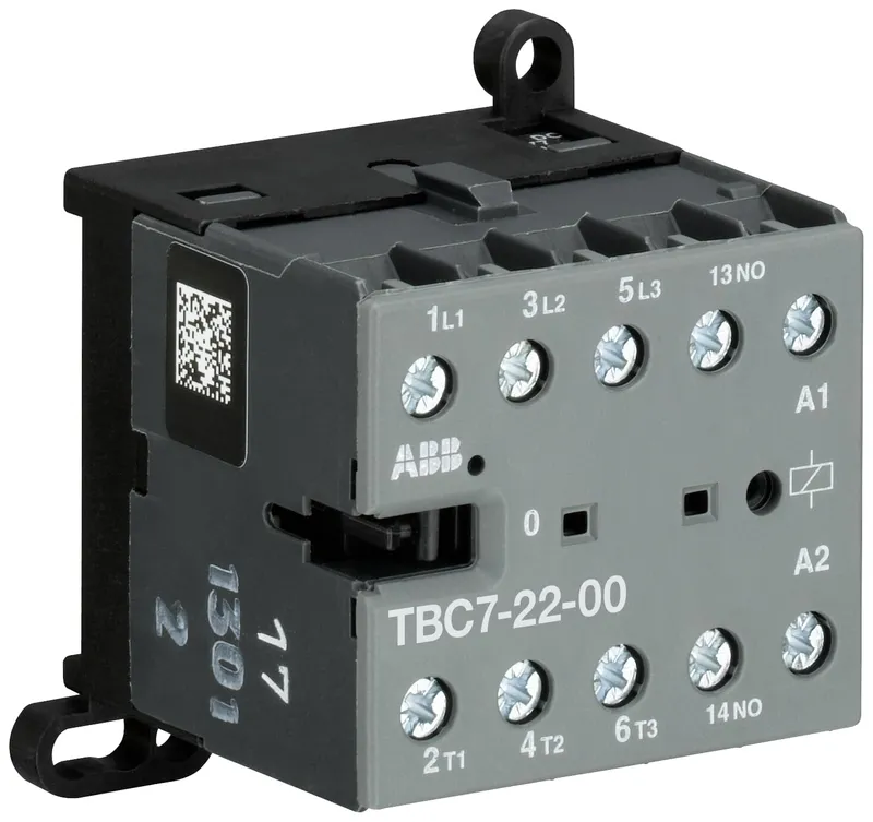 Mini Contactor TBC7 140 ... 260 V DC - 2 NO - 2 NC - Screw Terminals — photo 1 of 2
