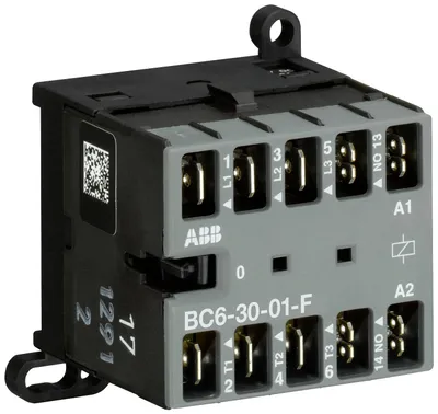 Mini Contactor BC6 24 V DC - 3 NO - 0 NC - Flat-Pin Connections
