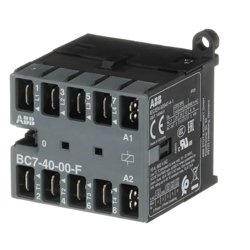 Mini Contactor BC7 24 V DC - 4 NO - 0 NC - Flat-Pin Connections — photo 3 of 4