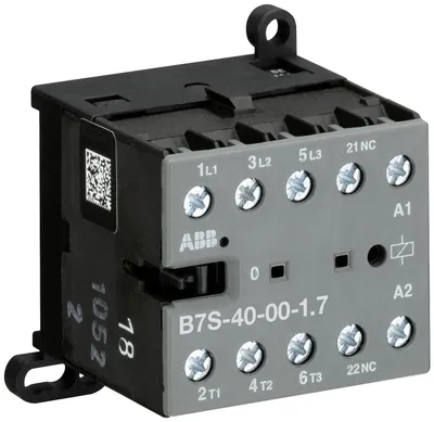 Mini Contactor B7S 24 V DC - 4 NO - 0 NC - Screw Terminals