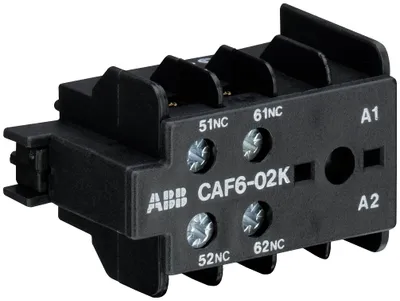 CAF6-02K Auxiliary Contact 0NO/2NC screw terminal, front mounted