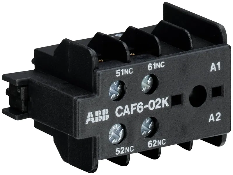 CAF6-02K Auxiliary Contact 0NO/2NC screw terminal, front mounted