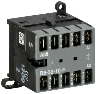 Mini Contactor B6 220 ... 240 V AC - 3 NO - 0 NC - Flat-Pin Connections