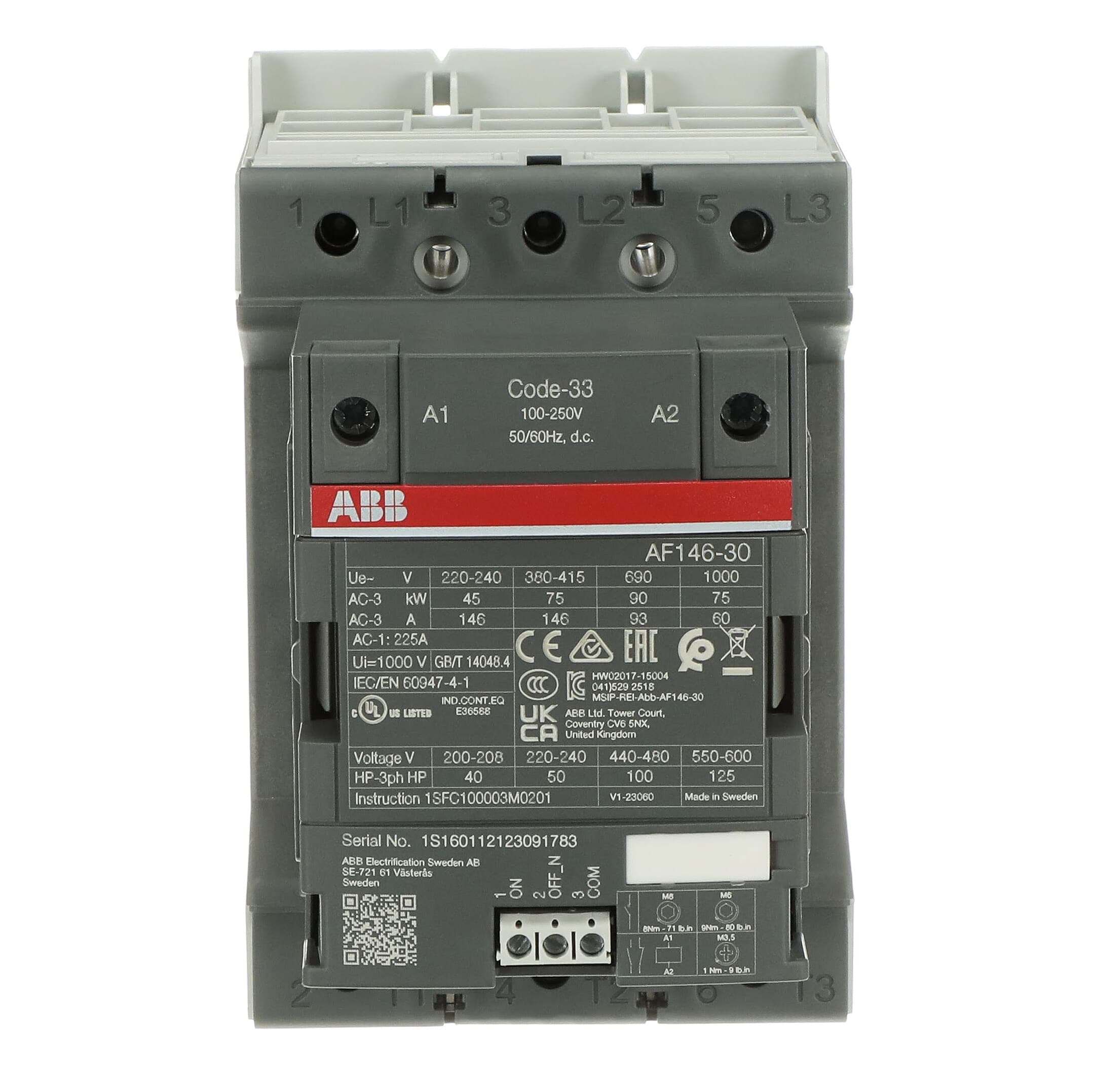 AF146-30-00-33 Contactor — photo 2 of 4 AF146-30-00-33 Contactor — photo 2 of 4