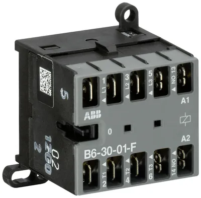 Mini Contactor B6 380 ... 415 V AC - 3 NO - 0 NC - Flat-Pin Connections
