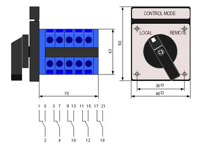rotary control LOCAL/REMOTE CA10