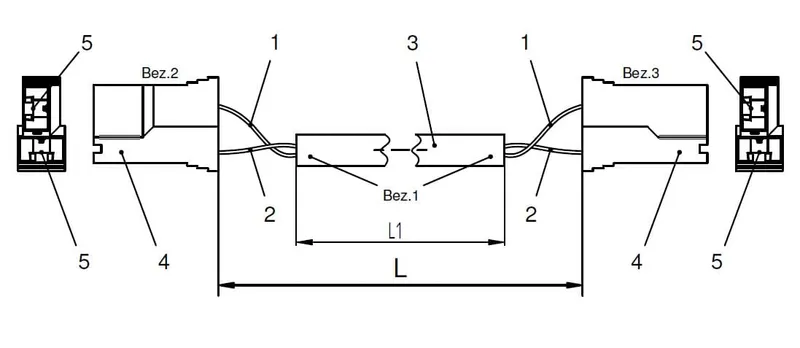 Cable for current transformer 154cm