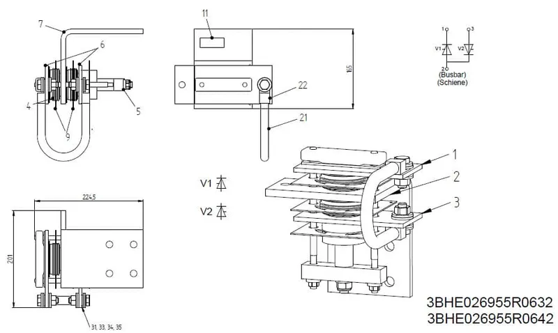 M35:Thyristor Packet UNS4017A-E Var. 632
