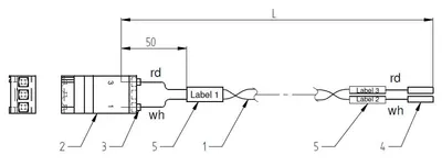 M01: UN6M UNL133 KTY Cable Ext. 150cm