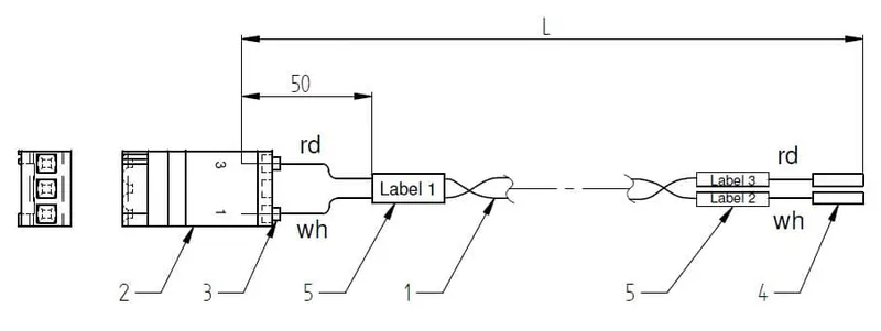 M01: UN6M UNL133 KTY Cable Ext. 150cm