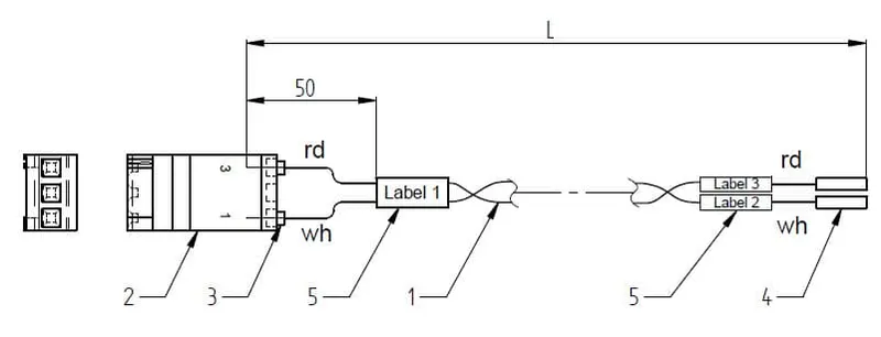 M01: UN6M D5 KTY Cable Extension -W57