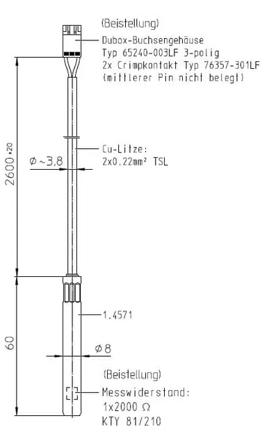 Temperature Sensor KTY 81/210 5kV