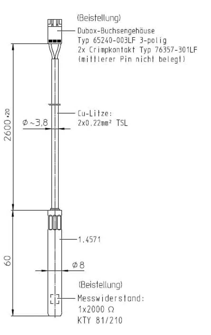 Temperature Sensor KTY 81/210 5kV