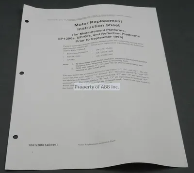 INSTRUCT.SHT.MP/SP MOTOR