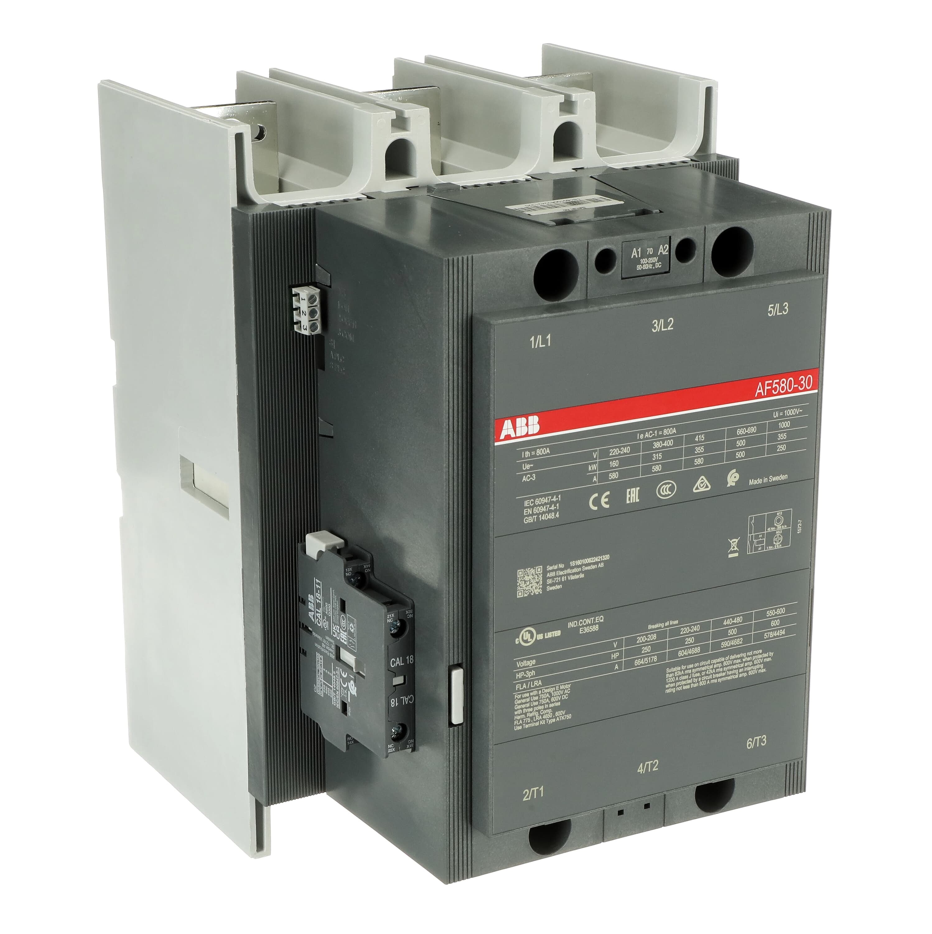 AF580-30-22-70 100-250V 50/60Hz / 100-250V DC Contactor — photo 4 of 4
