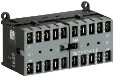 Mini Reversing Contactor VBC7 24 V DC - 3 NO - 0 NC - Flat-Pin Connections