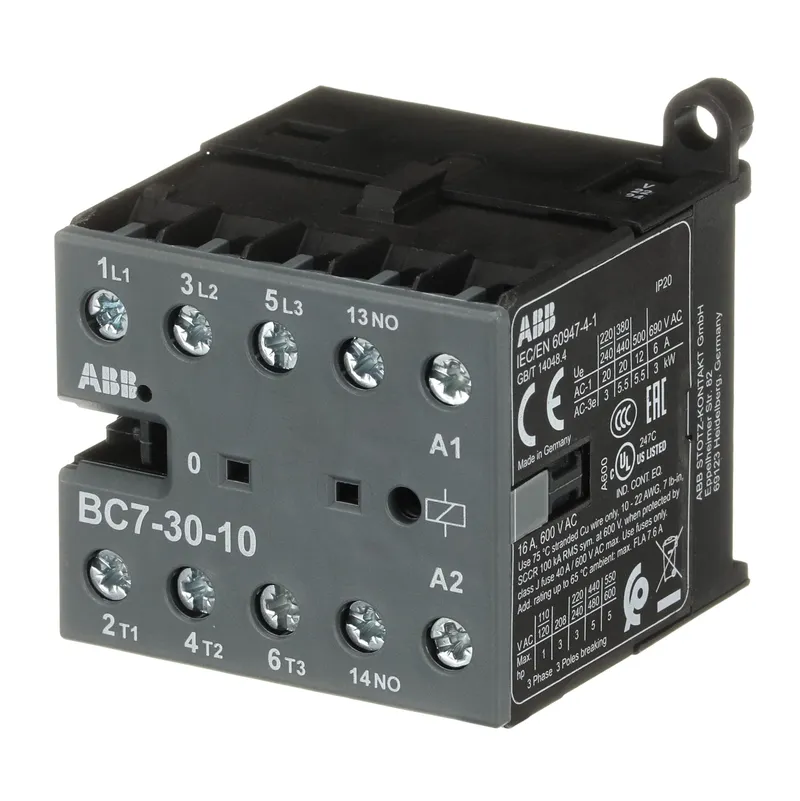 Mini Contactor BC7 220 ... 240 V DC - 3 NO - 0 NC - Screw Terminals — photo 3 of 4
