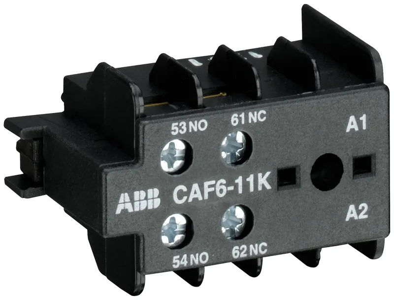 CAF6-11K Auxiliary Contact 1NO/1NC screw terminal, front mounted