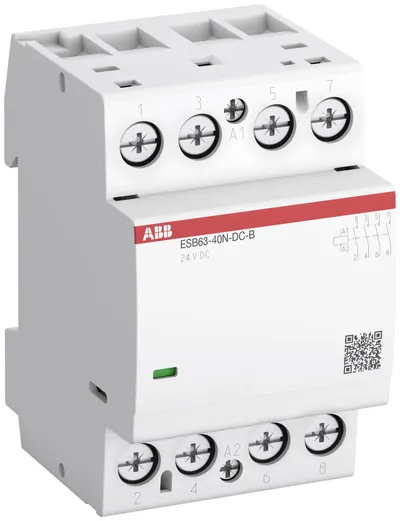 ESB63-40N-DC-B Installation Contactor for Air Temperature Near the Contactor = 85 °C, 2 Poles in Parallel 80 A - 4 NO - 0 NC - 24 V DC - Control Circuit DC