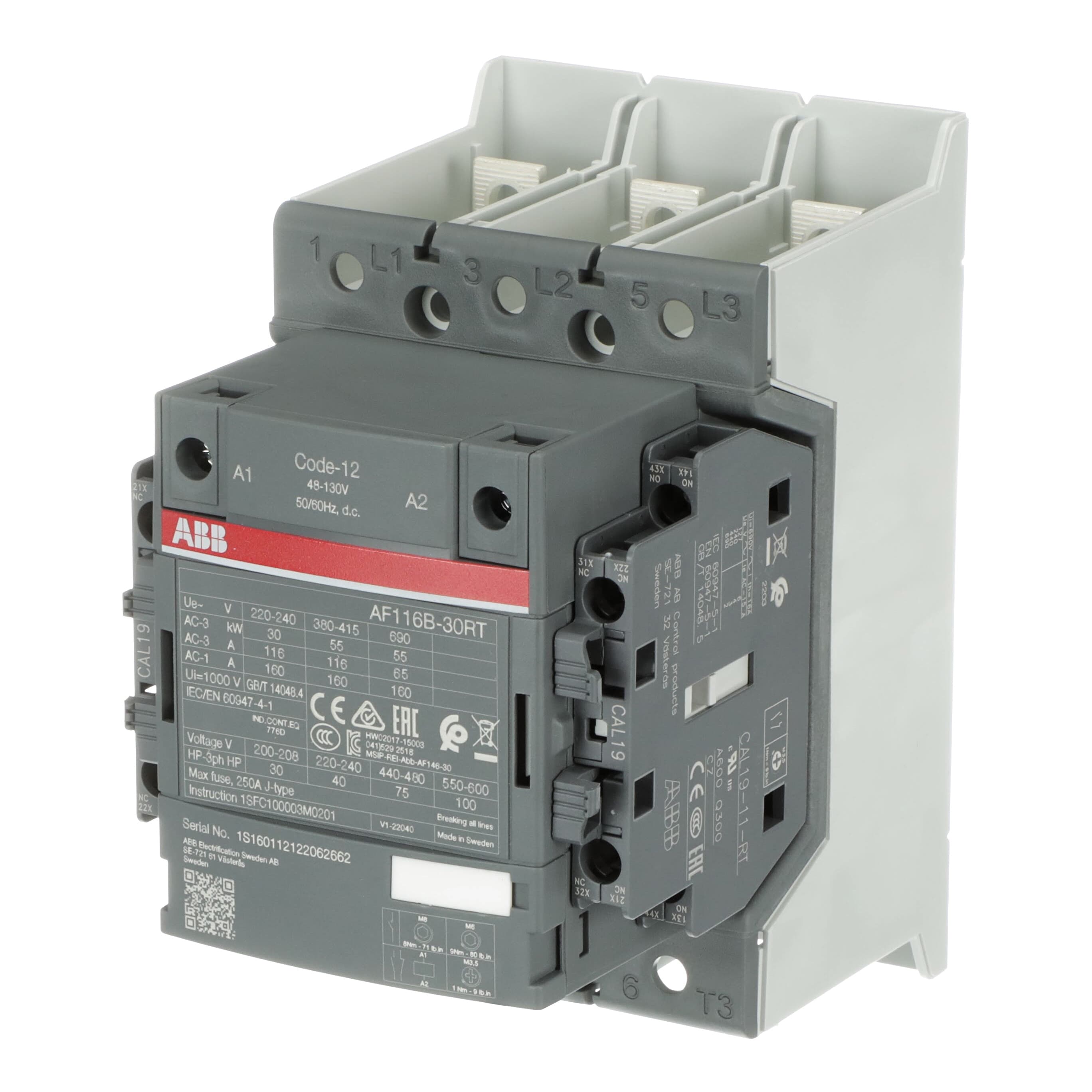 AF116B-30-22RT-12 Contactor — photo 3 of 4