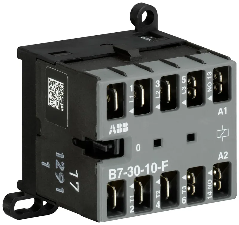 Mini Contactor B7 110 ... 127 V AC - 3 NO - 0 NC - Flat-Pin Connections — photo 1 of 2