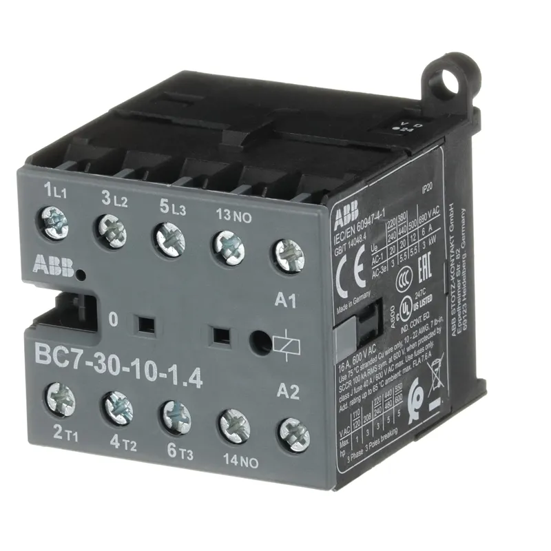 Mini Contactor BC7 24 V DC - 3 NO - 0 NC - Screw Terminals — photo 3 of 4