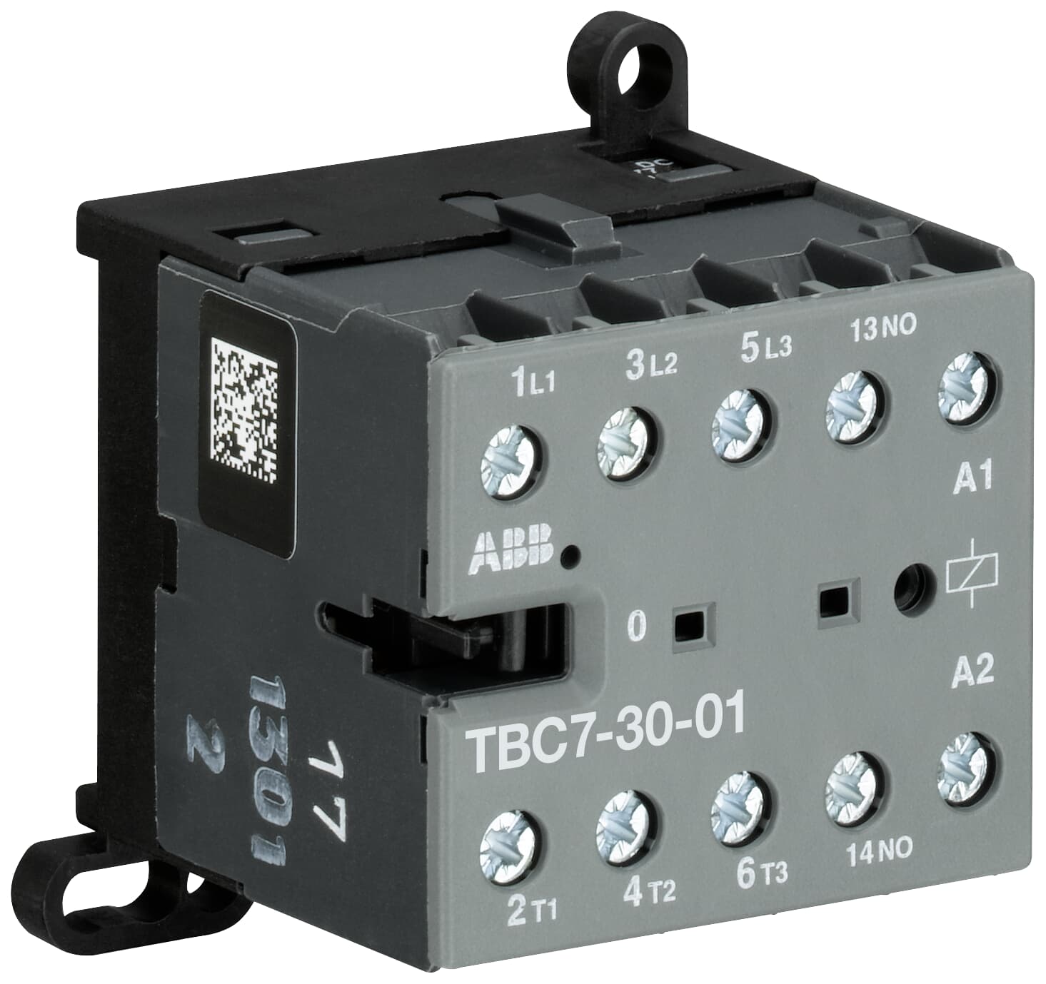 Mini Contactor TBC7 17 ... 32 V DC - 3 NO - 0 NC - Screw Terminals