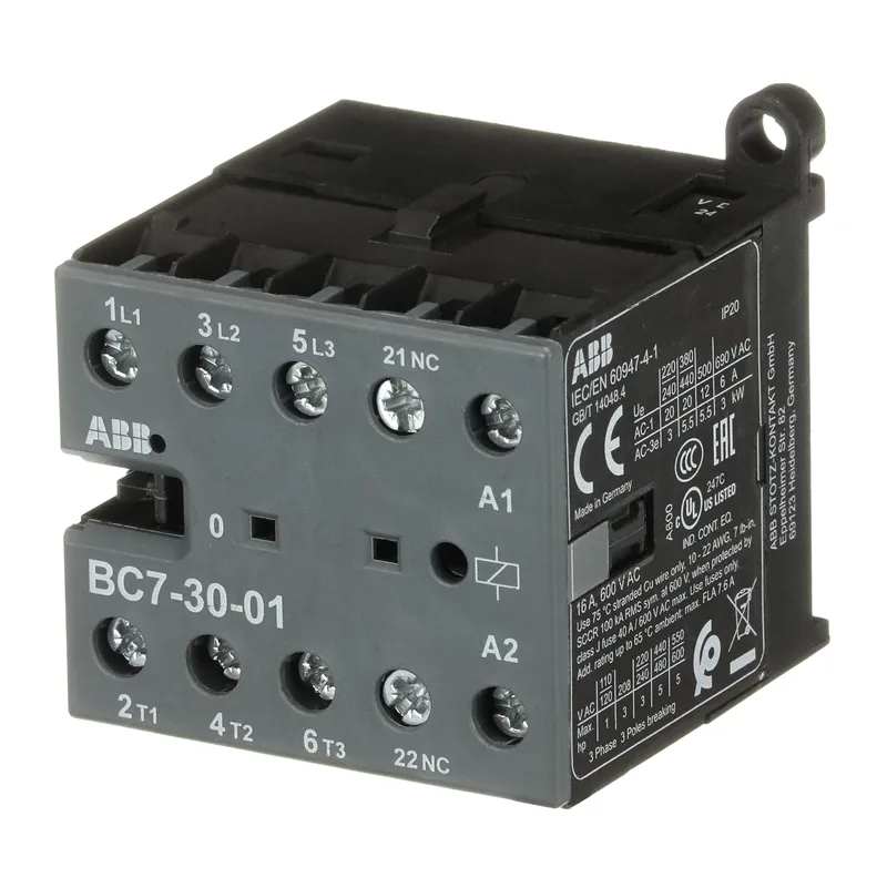 Mini Contactor BC7 24 V DC - 3 NO - 0 NC - Screw Terminals — photo 3 of 4