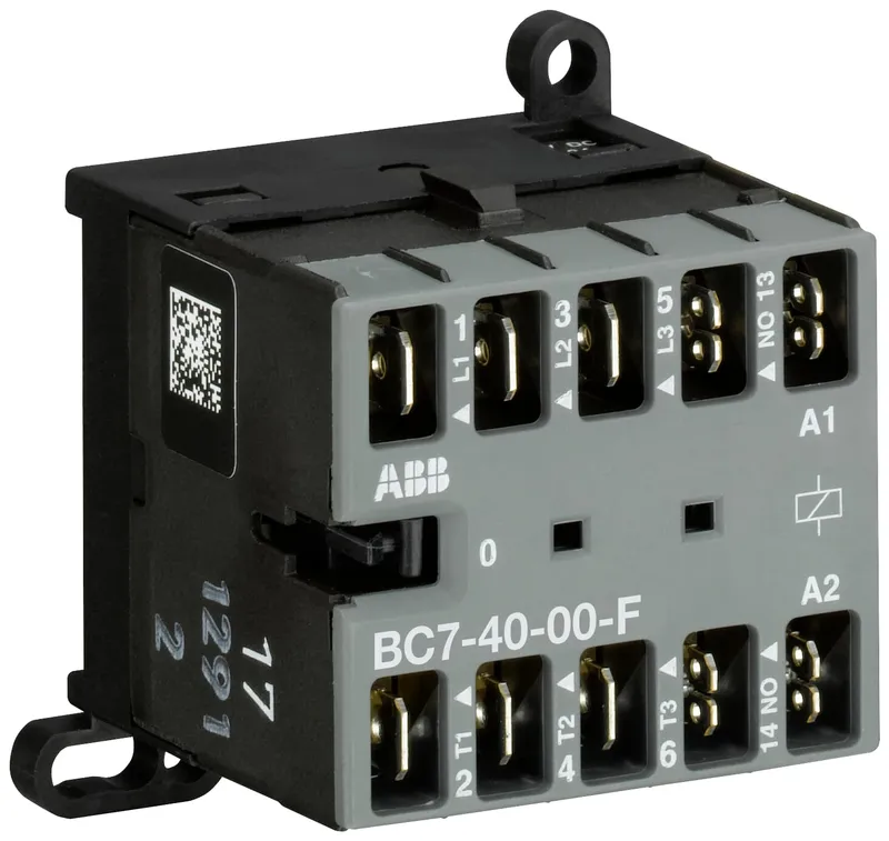 Mini Contactor BC7 17 ... 32 V DC - 4 NO - 0 NC - Flat-Pin Connections — photo 1 of 2