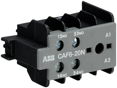 CAF6-20N Auxiliary Contact 2NO/0NC screw terminal, front mounted