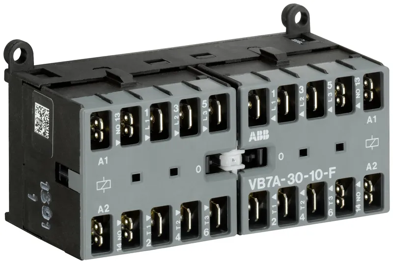 Mini Reversing Contactor VB7A 220 ... 240 V AC - 3 NO - 0 NC - Flat-Pin Connections — photo 1 of 2