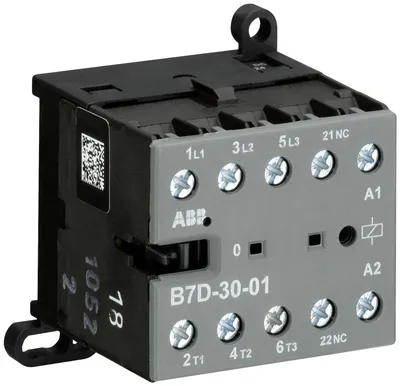 Mini Contactor B7D 24 V DC - 3 NO - 0 NC - Screw Terminals