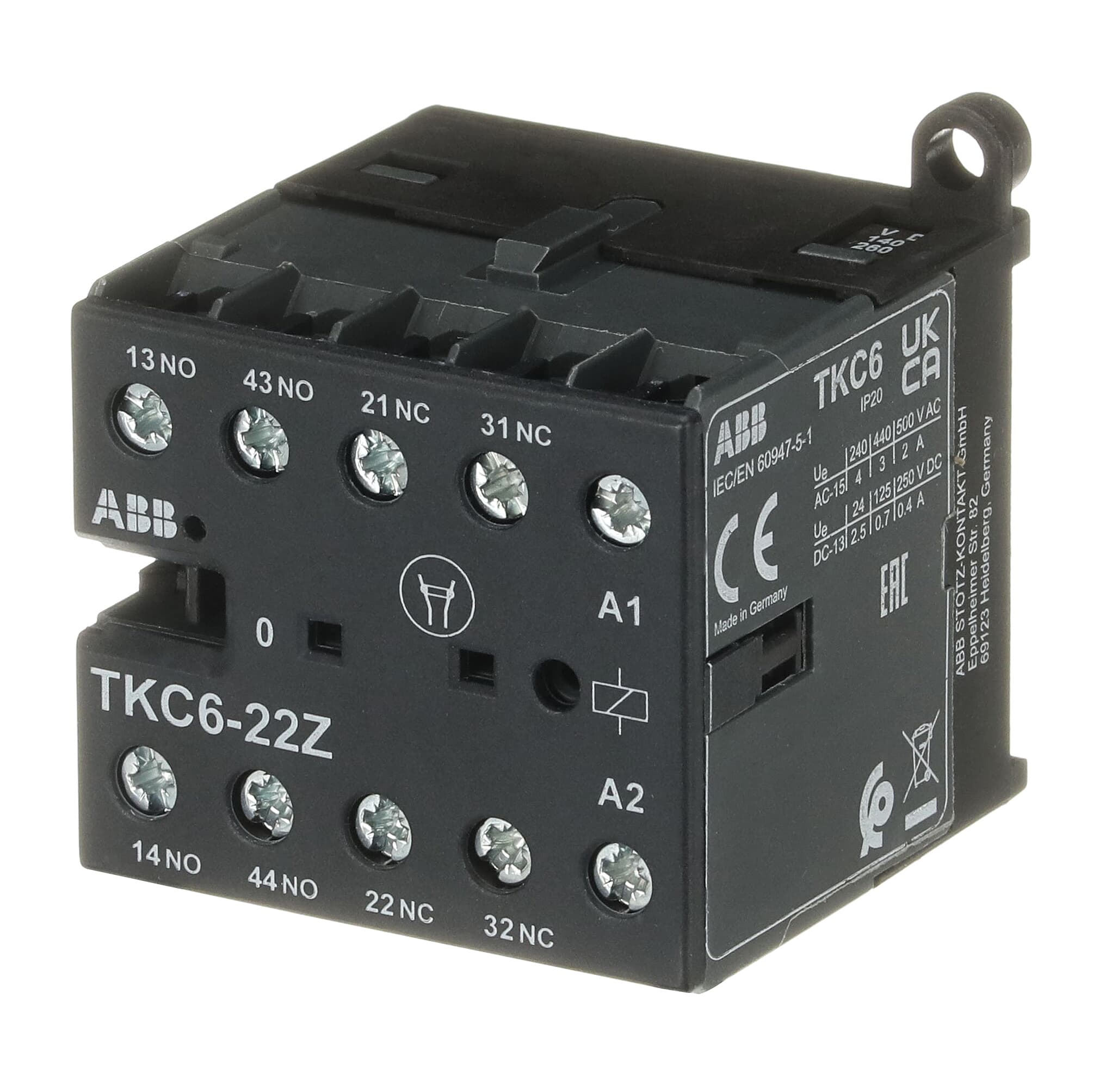 TKC6-22Z-68Mini Contactor Relay140 ... 260 V DC2NO2NCScrew Terminals — photo 3 of 4