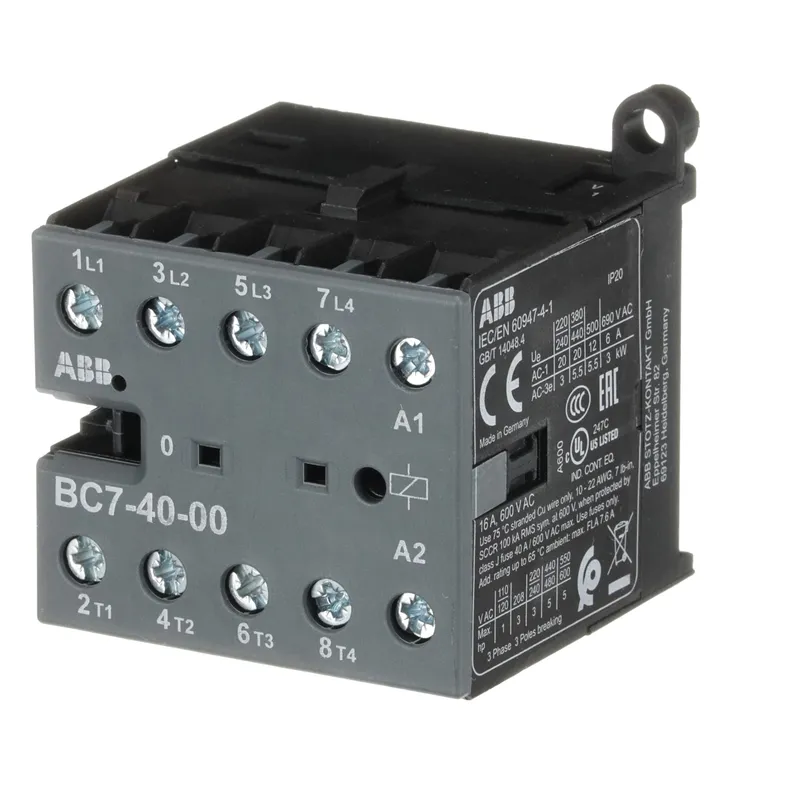 Mini Contactor BC7 12 V DC - 4 NO - 0 NC - Screw Terminals — photo 3 of 4