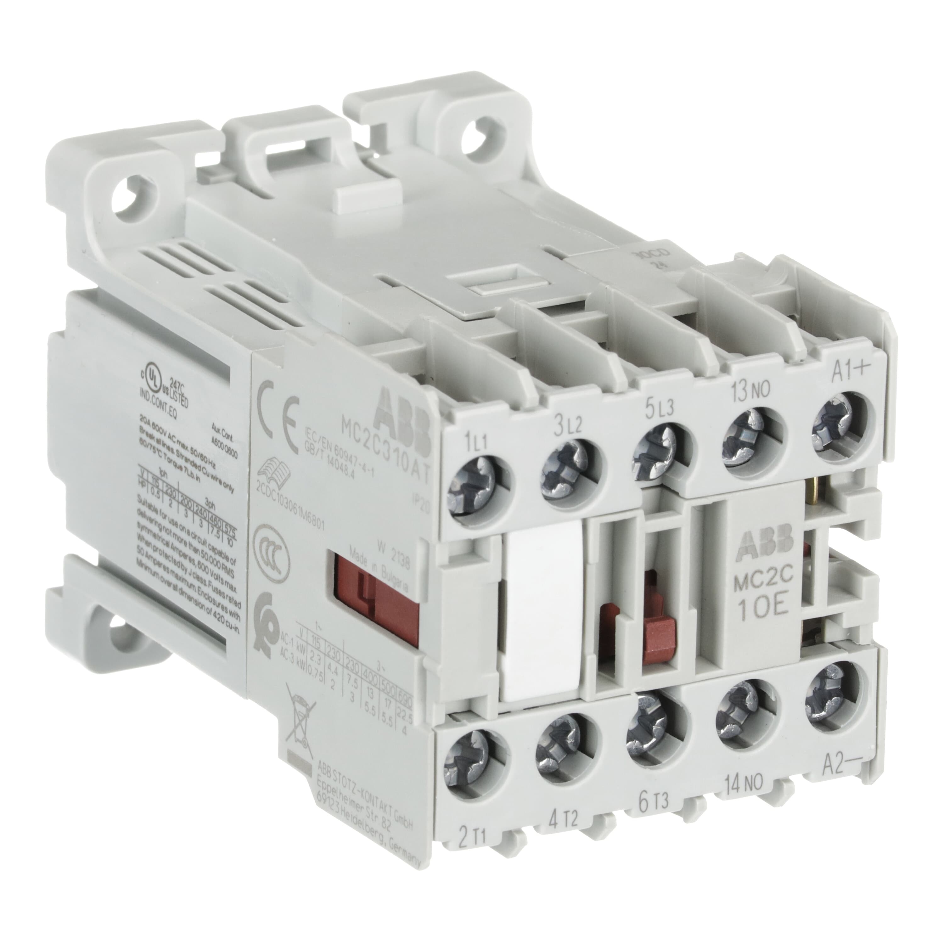Mini Contactor MC2 24 V DC - 3 NO - 0 NC - Screw Terminals — photo 4 of 4
