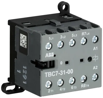Mini Contactor TBC7 50 ... 90 V DC - 3 NO - 1 NC - Screw Terminals