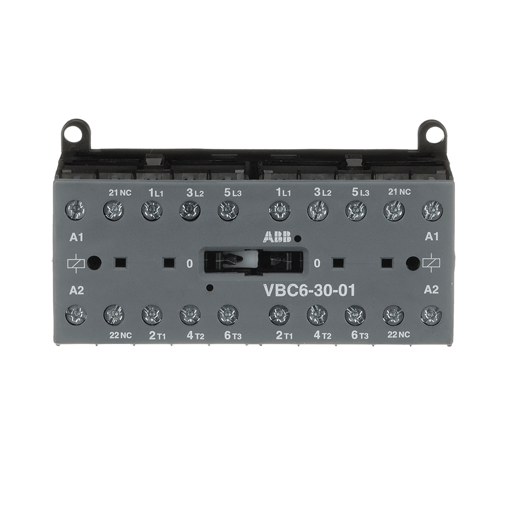 Mini Reversing Contactor VBC6 24 V DC - 3 NO - 0 NC - Screw Terminals — photo 1 of 4 Mini Reversing Contactor VBC6 24 V DC - 3 NO - 0 NC - Screw Terminals — photo 1 of 4