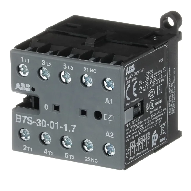 Mini Contactor B7S 24 V DC - 3 NO - 0 NC - Screw Terminals — photo 3 of 4
