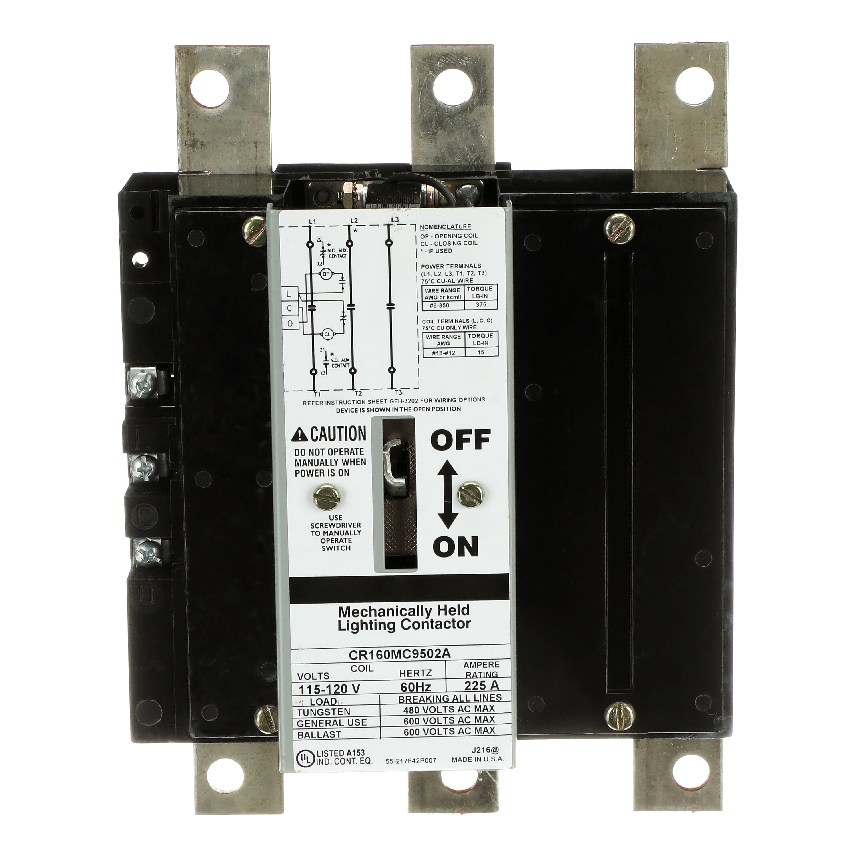 160MC9502A 160M Lighting Contactor — photo 3 of 4 160MC9502A 160M Lighting Contactor — photo 3 of 4