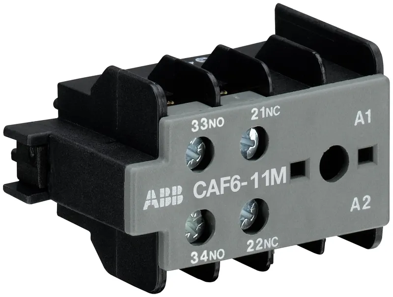 CAF6-11M Auxiliary Contact 1NO/1NC screw terminal, front mounted