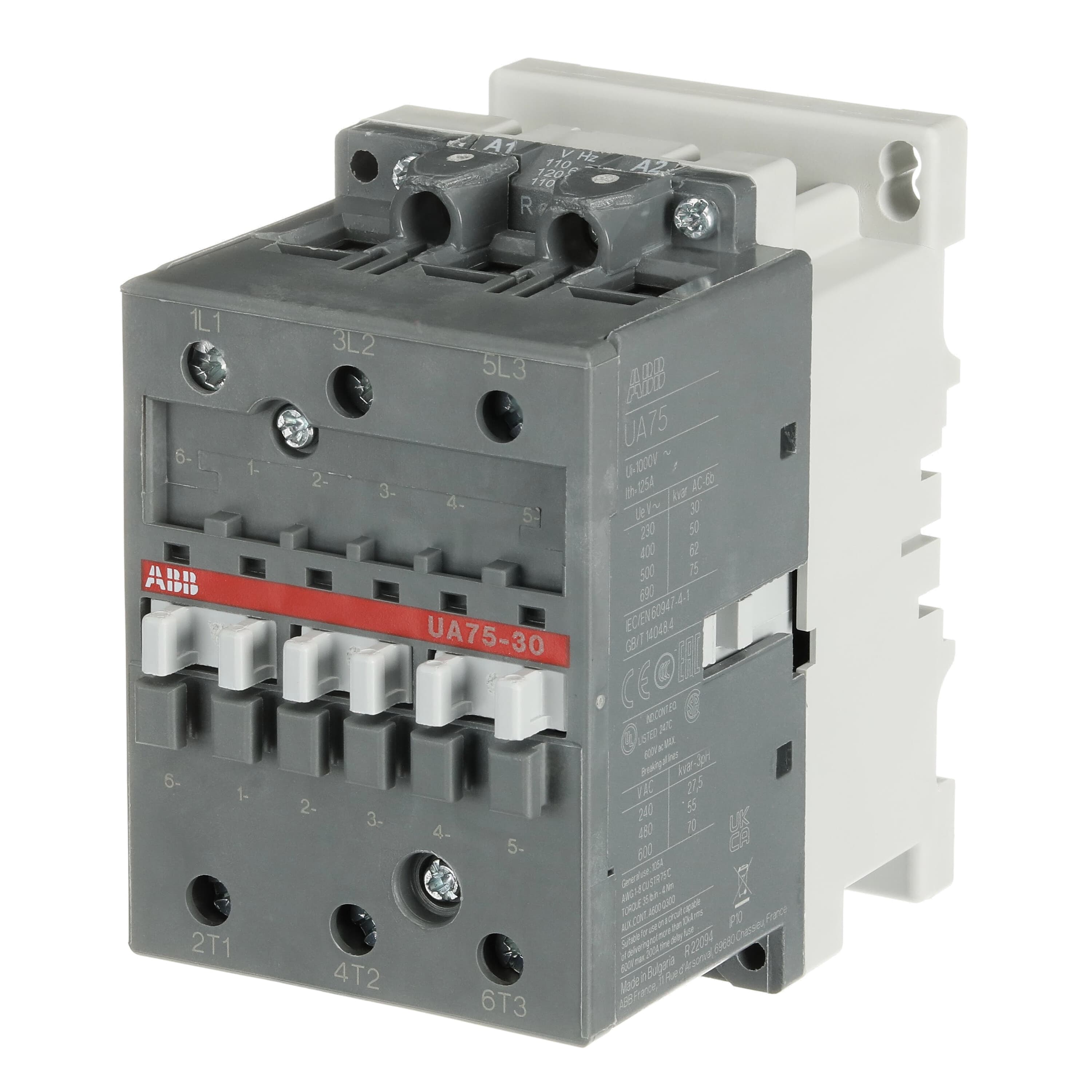 UA75-30-00 110V 50Hz / 110-120V 60Hz Contactor — photo 3 of 4 UA75-30-00 110V 50Hz / 110-120V 60Hz Contactor — photo 3 of 4