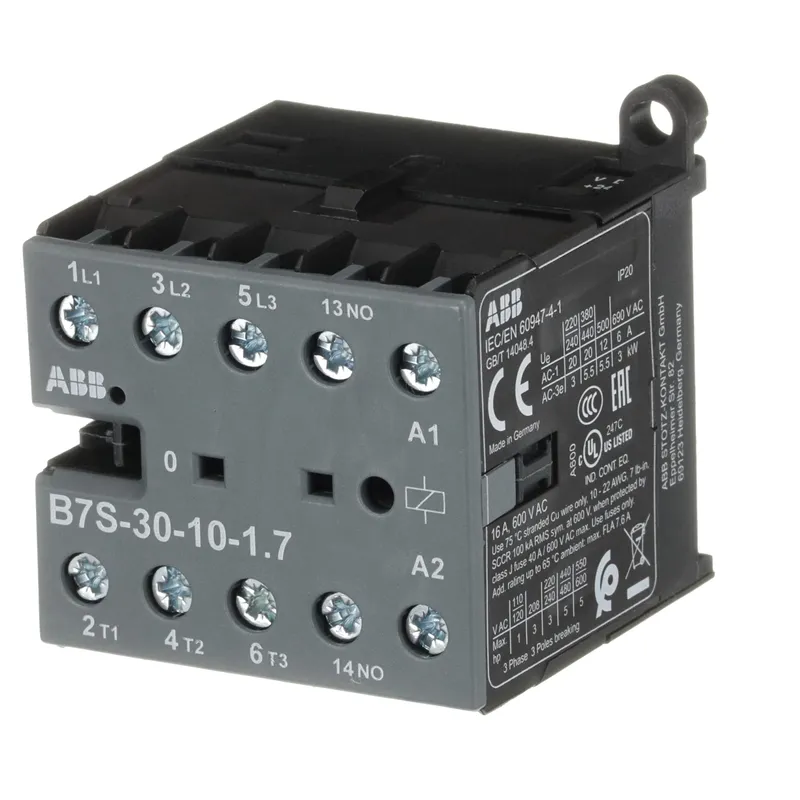 Mini Contactor B7S 24 V DC - 3 NO - 0 NC - Screw Terminals — photo 3 of 4