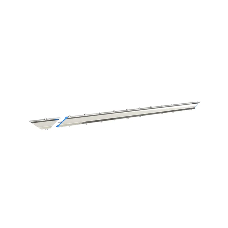 Guide rail, straight, with lock