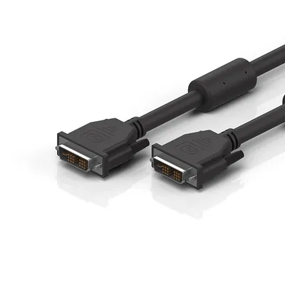 Display cable, shielded, PVC, fixed installation, black