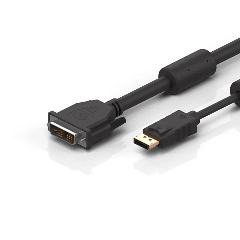 DVI cable, shielded, PVC, black